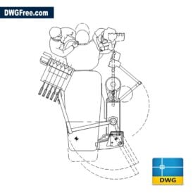 Dental unit CAD dwg blocks scaled
