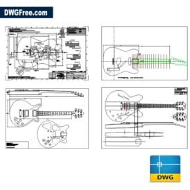 Guitar Details DWG drawing in AutoCAD
