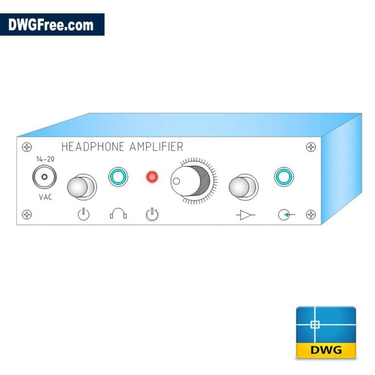 Headphone Amplifier DWG drawing in AutoCAD