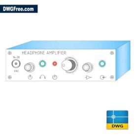 Headphone Amplifier DWG drawing in AutoCAD