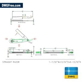 Razor Straight DWG drawing in AutoCAD