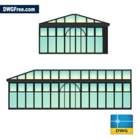Crittall conservator dwg cad blocks scaled