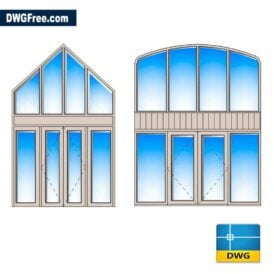 Door Window Glazing DWG in AutoCAD