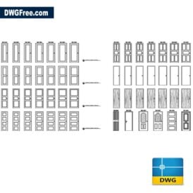 Doors Cad Blocks dwg scaled
