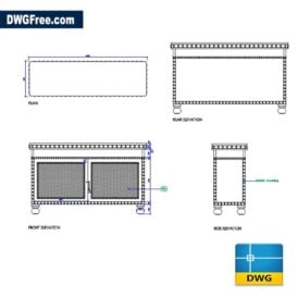 Antique TV Console DWG CAD Blocks