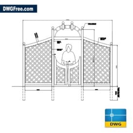 Arbor Pergola dwg block free scaled