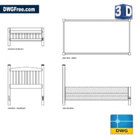 DrawingDoubleBedDesignDDWGBlocksfree