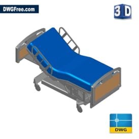 Hospital Bed D dwg drawing scaled