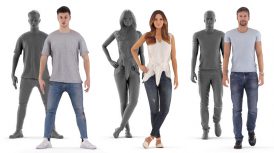9 Free Scanned 3D People from Renderpeople | DwgFree Block Free.