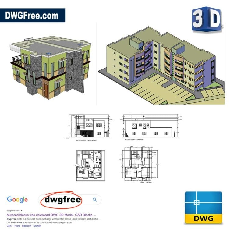 D Apartment Design dwg AutoCAD scaled