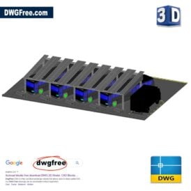 D Bus Stand drawing cad blocks