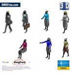 3D Person DWG Free [ Drawing 2021 ] in AutoCAD Blocks 3D.