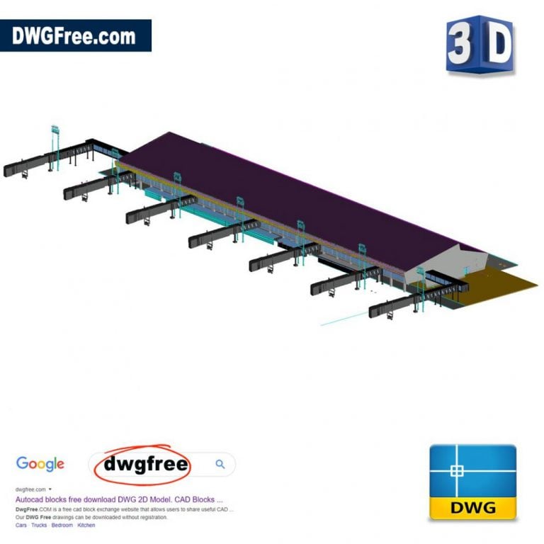 Airport D Autocad drawing blocks