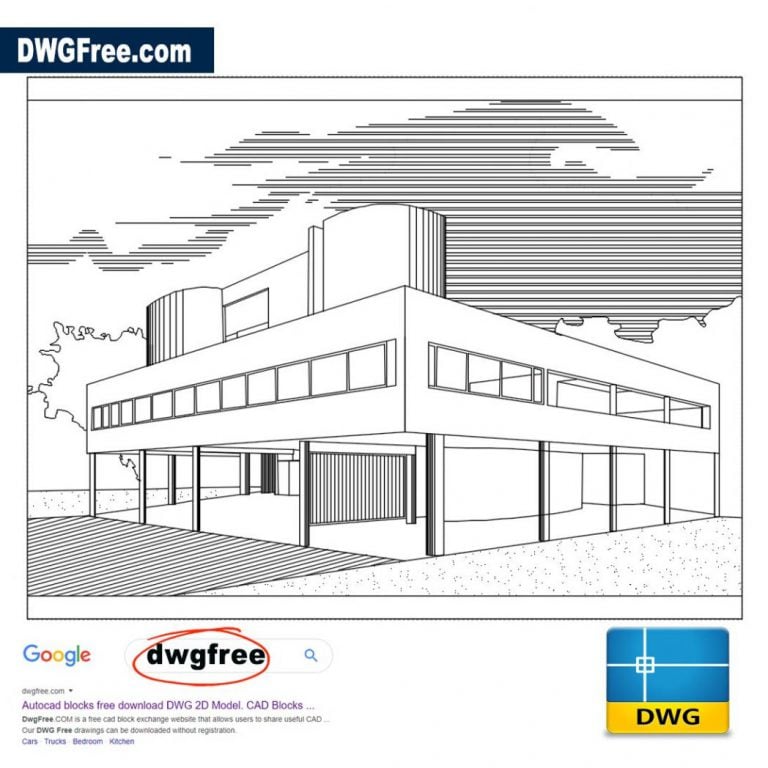 VillaDSavoyDWGfileinAutoCAD
