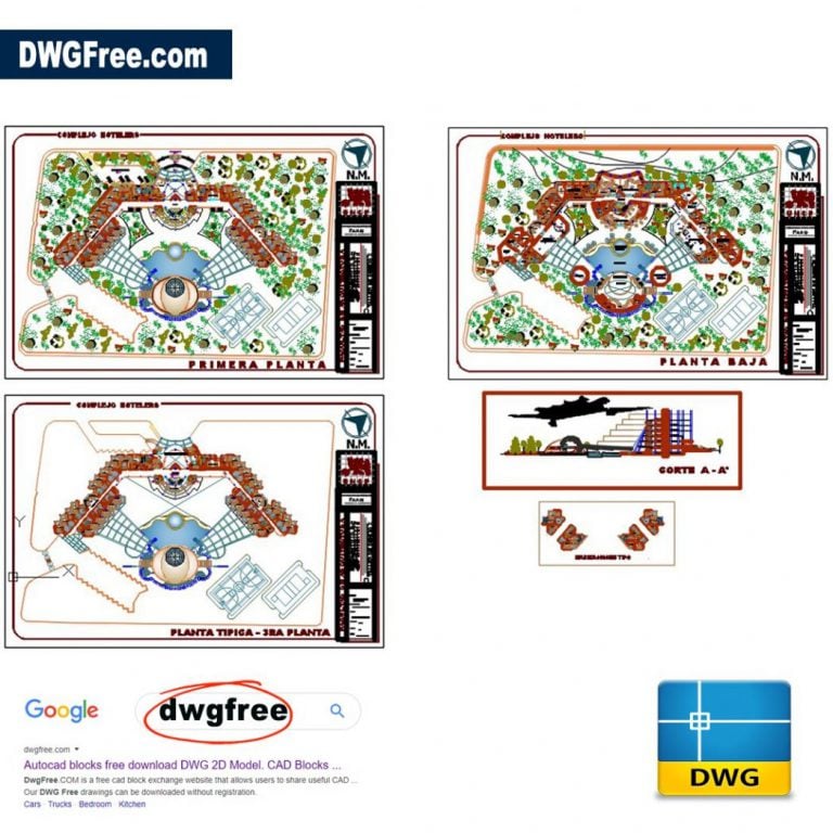 Grand Hotel Dwg Tacna Peru D AutoCAD Drawing