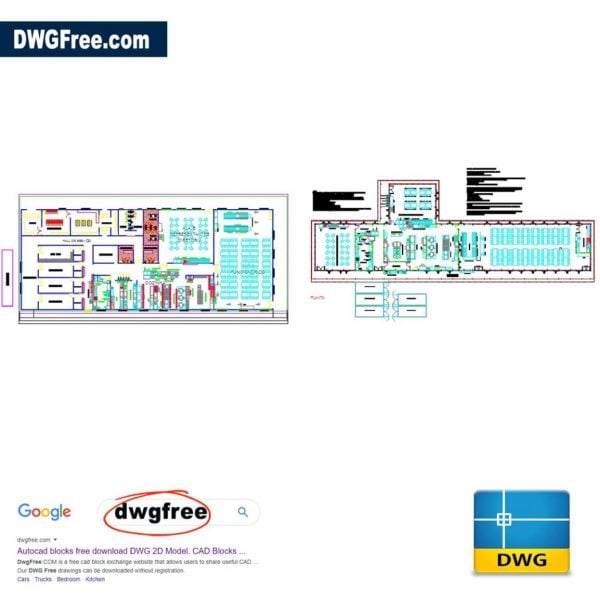 Industrial Kitchen Equipment Layout DWG Blocks [ Drawing FREE ] CAD.