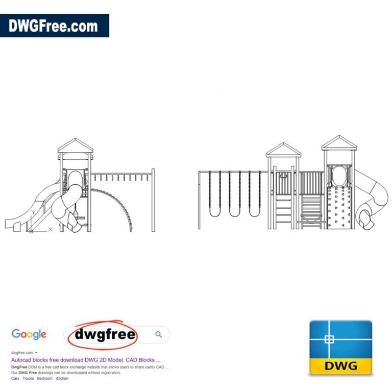 Playground For Children Dwg Autocad drawing