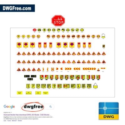 Traffic Control Manual DWG [ Drawing FREE ] in AutoCAD Blocks.