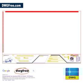 Letterhead flat foot dwg in autocad scaled