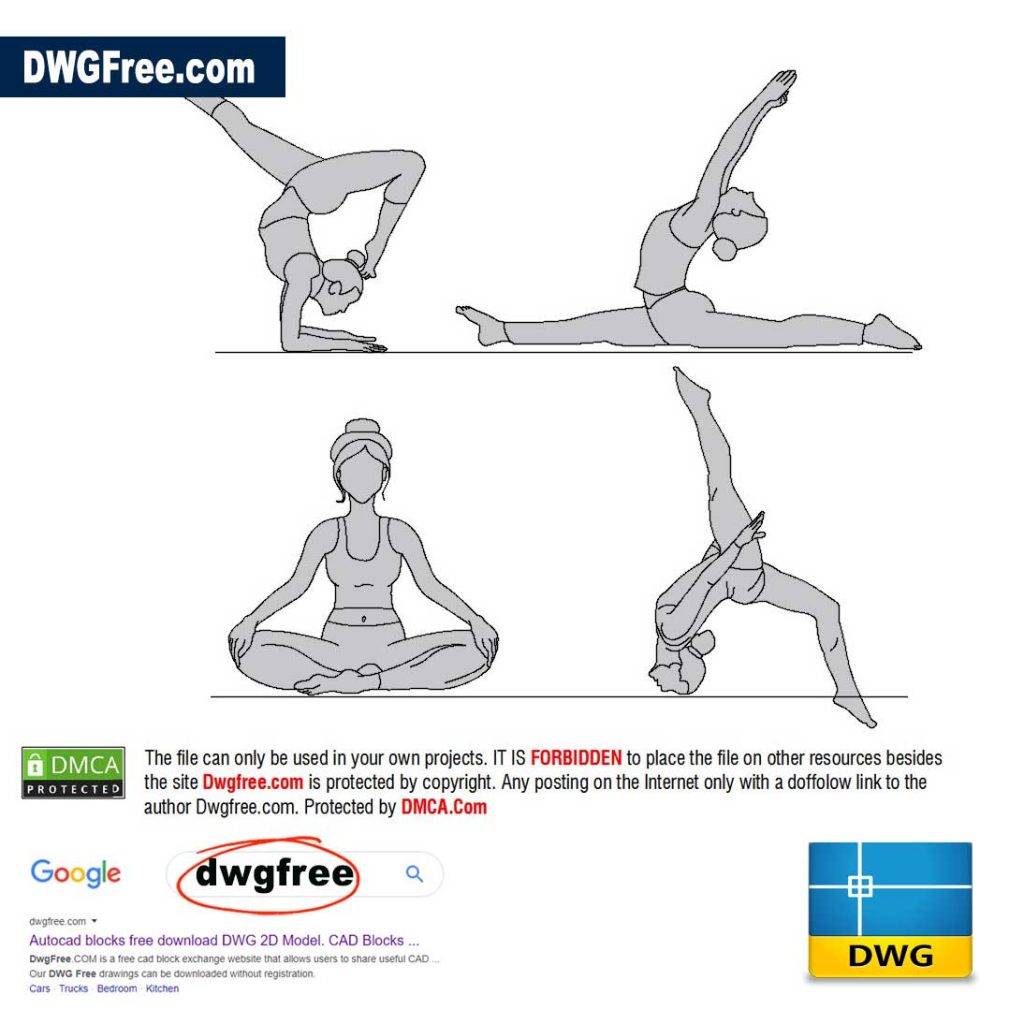 Download FREE People do Yoga DWG file CAD Block FREE Drawing.