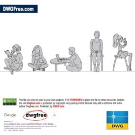 People in a seated position DWG CAD Block