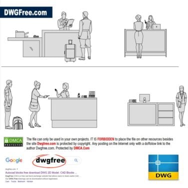 Reception Counter Designcad Block FREE Reception Сounter DWG file Download to your Project | AutoCAD