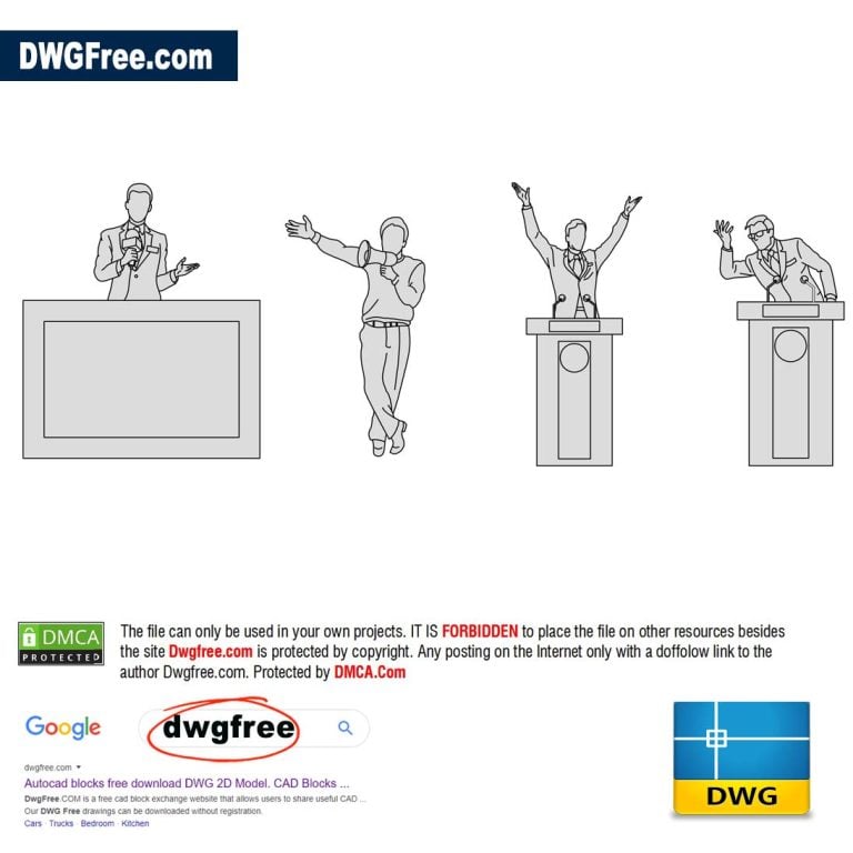 Announcing People of Block DWG File Download