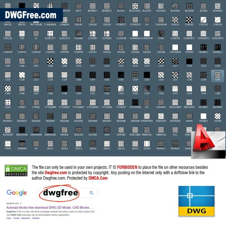 AutoCADHatchPatternsDWGfilesfree