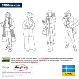 GirlsDFreeCADblock