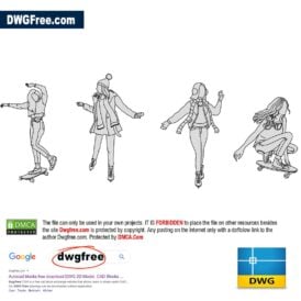 Rolling Peolpe CAD DWG block free
