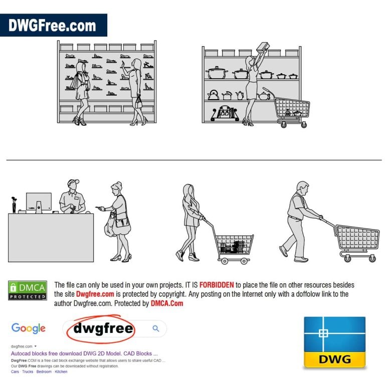 ShoppingPeopleDFreeCADblocks