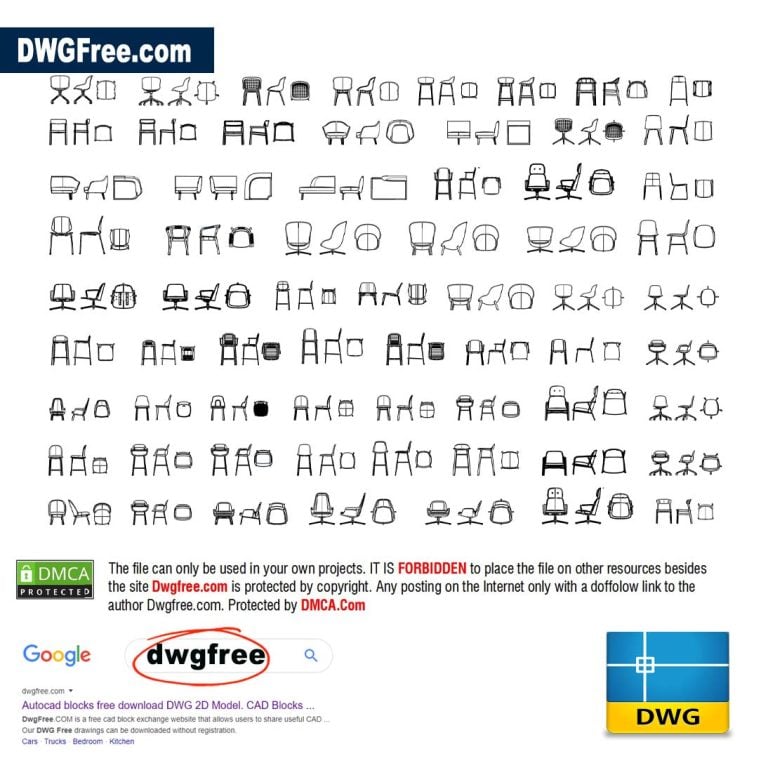 Chairs for home and office Dwgfree