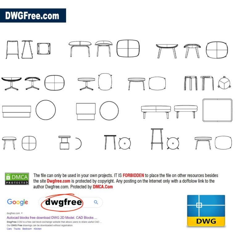 Interior chairs Dwgfree