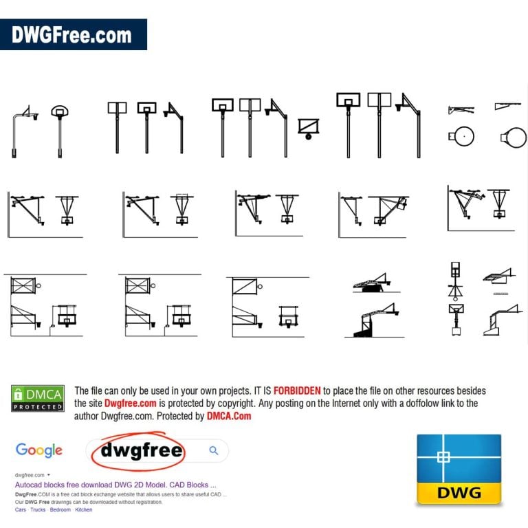 Basketball stands and backboards Dwgfree