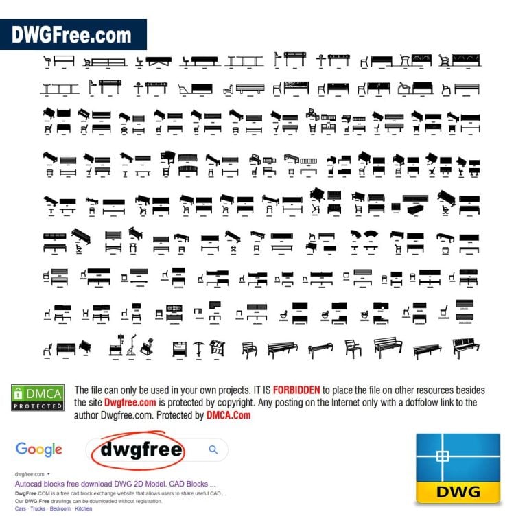 Benches Dwgfree