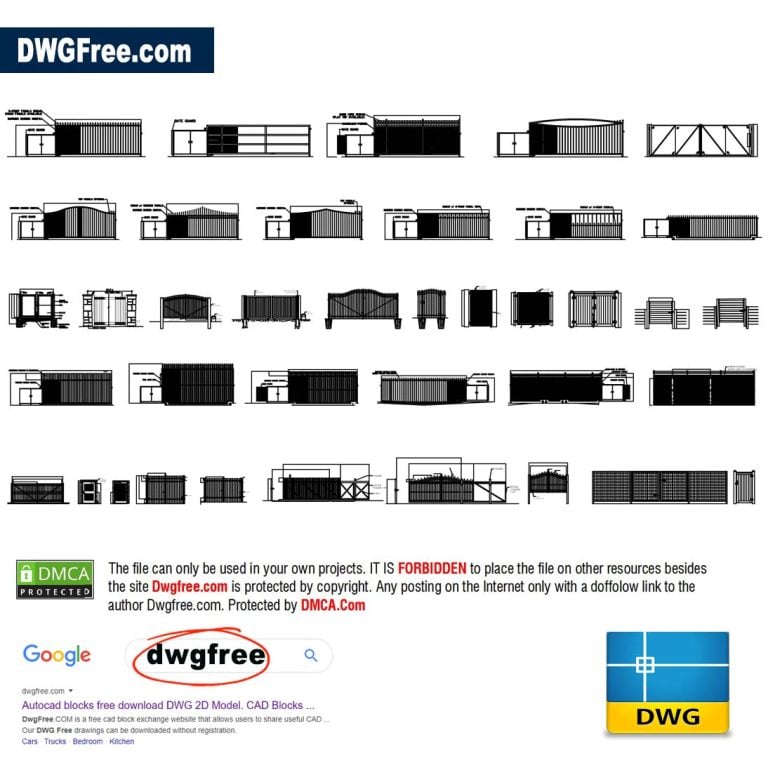 Gate D blocks Dwgfree