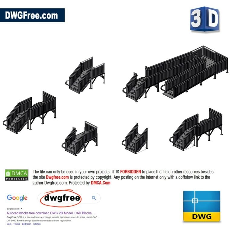 Stair Case - 3D CAD free DWG file