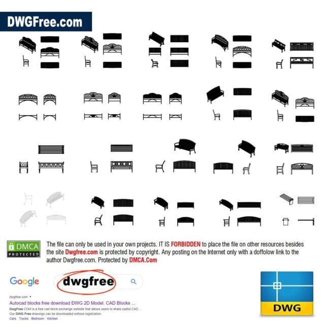 Steel Benches Dwgfree.com
