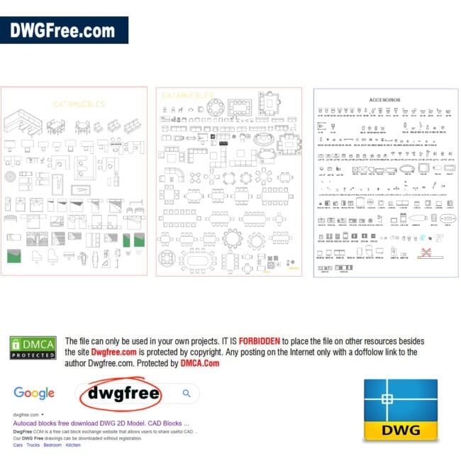 CAD Various furniture blocks